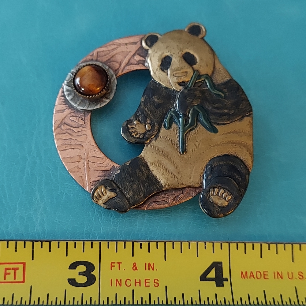 Dancing Bear Panda Brooch - Picture 2 of 5